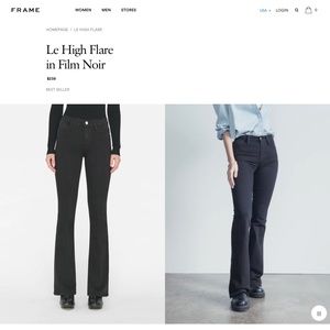 NWT Frame Le High Flare Jean, Black, Size 29